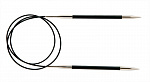 41144 Knit Pro Спицы круговые для вязания Karbonz 3мм/40см, карбон, черный