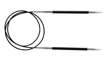 41144 Knit Pro Спицы круговые для вязания Karbonz 3мм/40см, карбон, черный