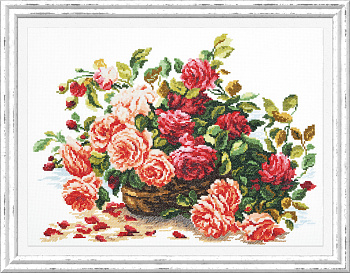 Набор для вышивания ЧУДЕСНАЯ ИГЛА арт.40-38 Королевские розы 38х28 см
