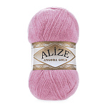 Пряжа для вязания Ализе Angora Gold (20% шерсть, 80% акрил) 5х100г/550м цв.039 розовый леденец