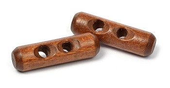 Пуговицы деревянные TBY BT.WD.046 цв.003 коричневый 80L-51мм, 2 прокола, 20 шт