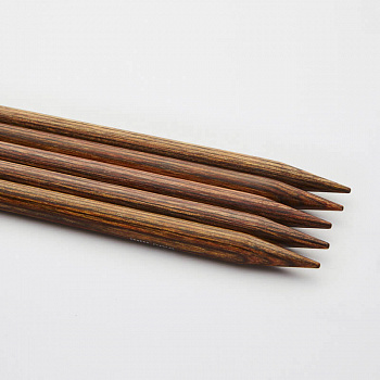 31029 Knit Pro Спицы чулочные для вязания Ginger 5мм/20см дерево, коричневый, 5шт