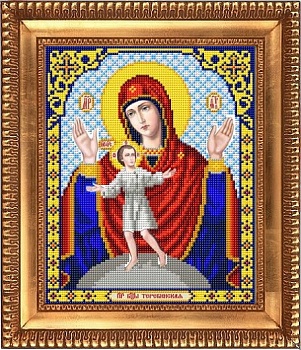Рисунок на ткани бисером БЛАГОВЕСТ арт.И-4083 Теребинская Богородица 20х25 см