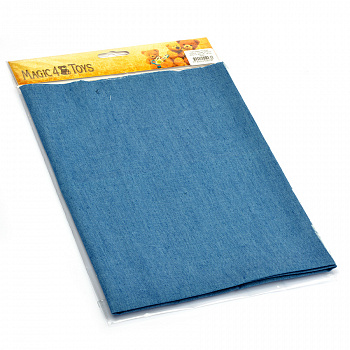 Ткань джинс FD 003/2 однотонная, тонкая КЛ.25923 (40%п/э, 60%х/б) 50х50см цв.синий