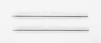 10425 Knit Pro Спицы съемные для вязания Nova Metal 4,5мм для длины тросика 20см, никелированная латунь, серебристый, 2шт