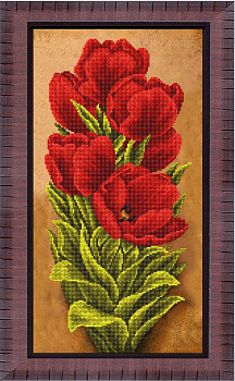 Рисунок на ткани бисером БЛАГОВЕСТ арт.К-3551 Тюльпаны