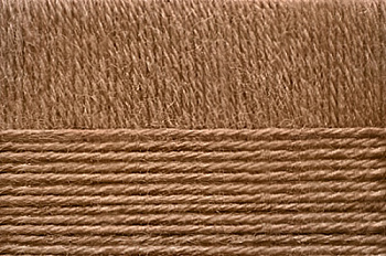 Пряжа для вязания ПЕХ Народная (30% шерсть, 70% акрил) 5х100г/220м цв.165 т.бежевый