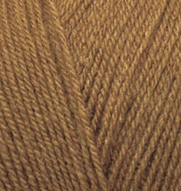 Пряжа для вязания Ализе Superlana TIG (25% шерсть, 75% акрил) 5х100г/570 м цв.137 табачно-коричневый