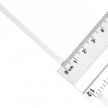 Резинка латексная для купальников 04мм рифленая TBY-48422 цв.белый уп.10м (±0,5м)