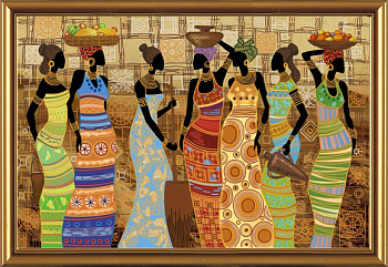 Набор для вышивания бисером НОВА СЛОБОДА арт.ДК1038 Африканские красавицы 76х50 см