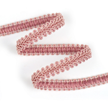 Тесьма Шанель плетеная TBY шир.12мм 0384-0016 цв.S070 грязно-розовый уп.18,28м