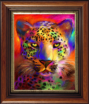 Набор Колор Кит картина со стразами арт.КК.CKC039 Цветной гепард 40х50