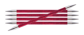 29041 Knit Pro Спицы чулочные для вязания Royale 6мм /20см, ламинированная береза, розовый леденец, 5шт