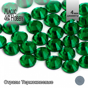 Стразы термоклеевые MAGIC 4 HOBBY SS16 (3,8-4,0 мм) цв. Emerald уп.288шт