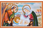 Набор для вышивания бисером на натуральном холсте АБРИС АРТ арт. AK-005 Календарь Библейские сюжеты 13,2х38 см