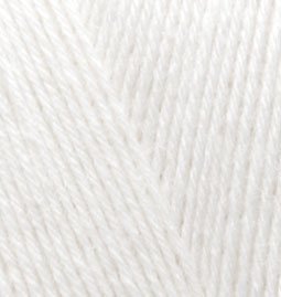 Пряжа для вязания Ализе Superwash 100 (75% шерсть, 25% полиамид) 5х100г/420м цв.0055 белый
