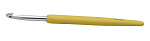 30911 Knit Pro Крючок для вязания с эргономичной ручкой Waves 5мм, алюминий, серебристый/ракитник