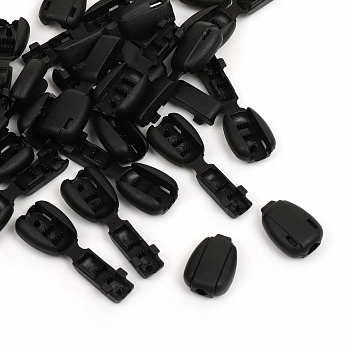 Наконечник пластиковый для шнура TBY.0144 (13х18мм, отв.4мм) цв.черный уп. 100шт