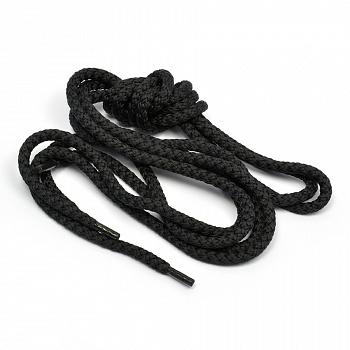 Шнурки круглые 4,1 мм 09с2045 длина 120 см, компл.2шт, цв. черный