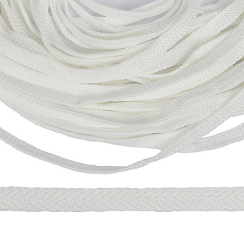 Шнур плоский полиэфир 15 мм турецкое плетение цв.белый уп.50 м