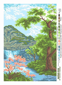 Рисунок на канве МАТРЕНИН ПОСАД арт.37х49 - 0668 Весна в горах