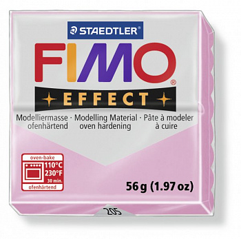 FIMO Effect полимерная глина, запекаемая в печке, уп. 56г цв.пастельно-розовый, арт.8020-205