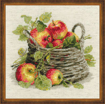 Набор для вышивания РИОЛИС арт.1450 Спелые яблоки 30х30 см
