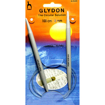 49410 PONY GLYDON Спицы круговые для вязания 8,00 мм/100 см, пластик