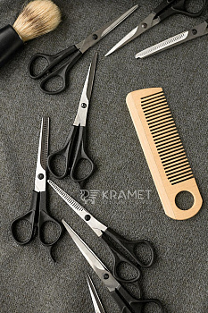 Ножницы КРАМЕТ (Могилев) Н-062 парикмахерские с усилителем, 175 мм