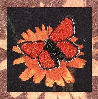 Набор для вышивания бисером АЛИСЕНА арт.ВН1039 Бабочка  18х18 см