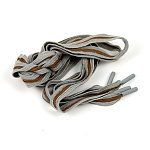 Шнурки TBY декоративные плоские 15мм 130см арт.SLF055 цв.серый уп.10шт