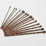 20243 Knit Pro Набор прямых спиц для вязания Symfonie 30см 3,5мм, 4мм, 4,5мм,5мм, 5,5мм, 6мм, 7мм, 8мм, дерево, 8 видов спиц