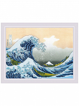 Набор для вышивания РИОЛИС арт.0100 РТ Большая волна в Канагаве 40х30 см