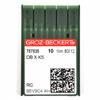 Игла для промышленных швейных машин Groz-Beckert DBxK5 R  №80 уп.10 игл, арт.757835
