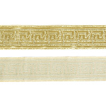 Лента отделочная жаккардовая арт.TBY.1905-4 шир.30 мм цв.золото уп.8,2 м