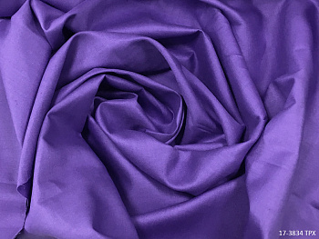 Ткань сатин гл/крашеный, 120 г/м², 100% хлопок, шир.220см, цв.17-3834 фиолетовый рул.60м