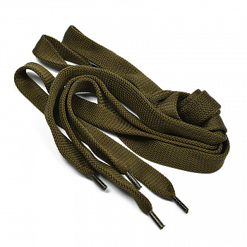 Шнурки плоские 14 мм 06с2341 длина 150 см, компл.2шт, цв.оливковый
