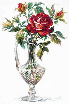 Набор для вышивания ЧУДЕСНАЯ ИГЛА арт.40-65 Красная Роза 26х40 см