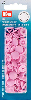 393118 PRYM Кнопки Color Snaps 100% полиацеталь цв.розовый уп.30шт 12,4мм