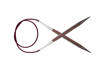 25123 Knit Pro Спицы круговые для вязания Cubics 4мм/40см, дерево, коричневый