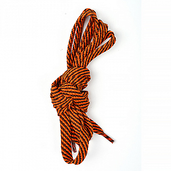 Шнурки плоские 9 мм 7с859 длина 100 см, компл.2шт, цв.черный-оранжевый