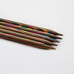 20107 Knit Pro Спицы чулочные для вязания Symfonie 3,5мм/20см, дерево, многоцветный, 5шт