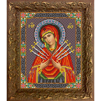 Рисунок на ткани (Бисер) КОНЁК арт. 9211 Богородица Семистрельная 20х25 см