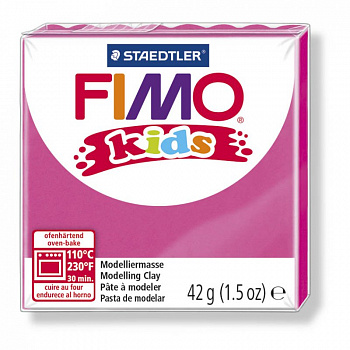 FIMO kids полимерная глина для детей, уп. 42г цв.нежно-розовый, арт.8030-25
