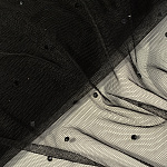 Фатин со стразами арт.231.1-13 шир.150см 100% полиэстер цв.черный рул.15м