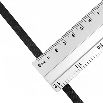 Резинка латексная для купальников 07мм рифленая TBY-48421 цв.черный уп.10м (±0,5м)