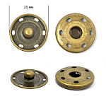 Кнопка пришивная TBY-SBB латунь 25 мм цв. античная латунь уп. 72шт