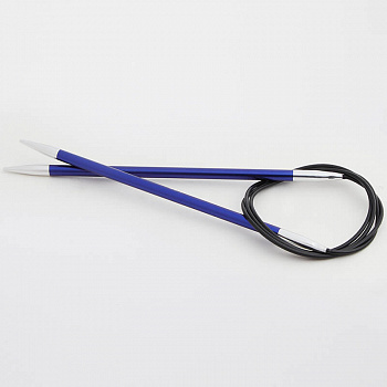 47160 Knit Pro Спицы круговые для вязания Zing 4,5мм/100см, алюминий