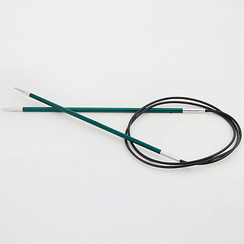 47155 Knit Pro Спицы круговые для вязания Zing 3мм/100см, алюминий