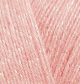 Пряжа для вязания Ализе Angora Gold Simli (5% металлик, 20% шерсть, 75% акрил) 5х100г/500м цв.363 св.розовый